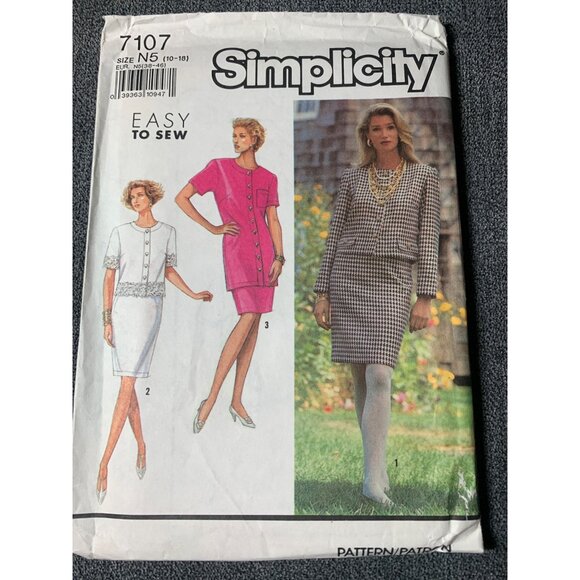 Simplicity Misses Dress Sewing Pattern sz 10-18 7107 - uncut - Picture 1 of 10